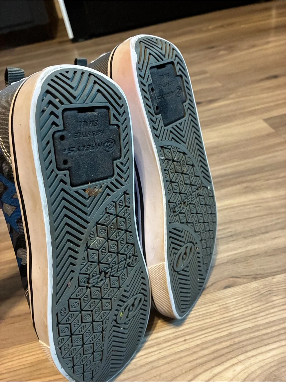 Heelys Kids Gray Sneakers with Blue Accent & Detachable Wheels
